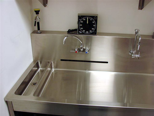 High Res image of Stainless Steel Tray Processing Sink