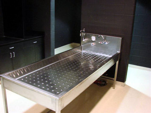 High Res image of Stainless Steel Tray Processing Sink